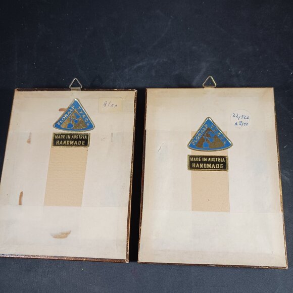 Vintage 2 Pressed Flower Frames Broadway - Picture 2 of 9